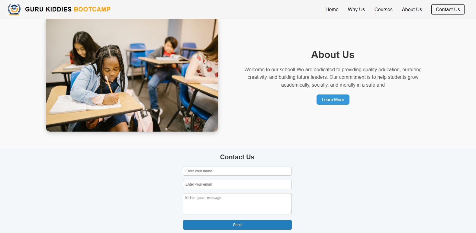 About & Contact Page